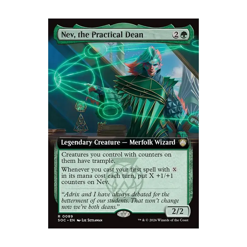 Nev, the Practical Dean (Extended Art) - Secrets of Strixhaven Commander (Near Mint)