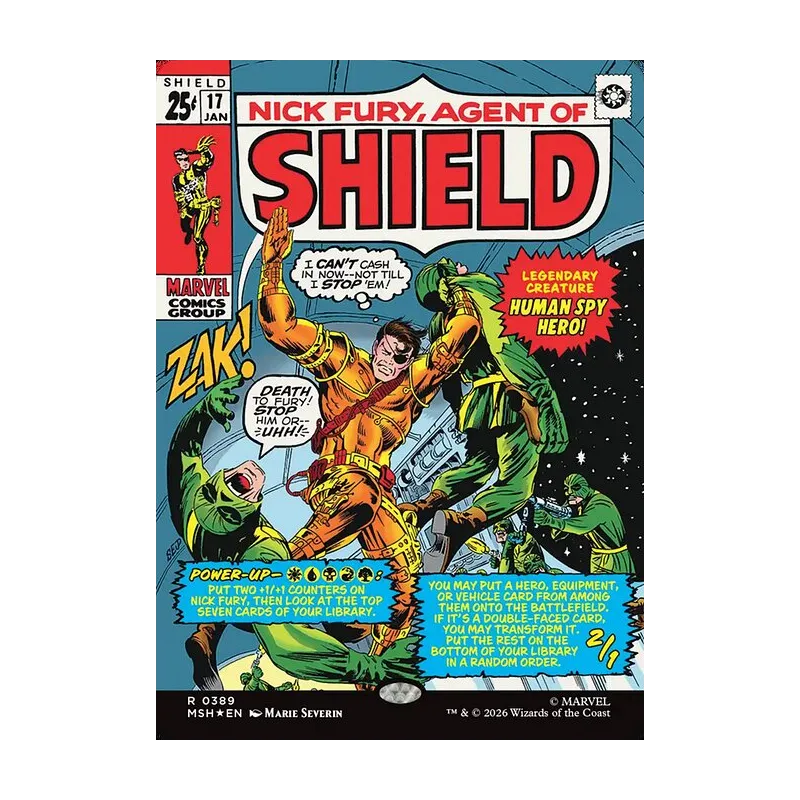 Nick Fury, Agent of S.H.I.E.L.D. (Borderless) (0389) - Marvel Super Heroes (Foil Near Mint)
