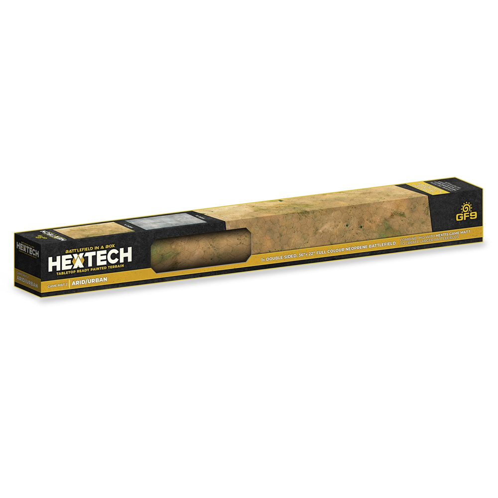 HexTech Double-Sided Game Mat: Arid/Urban (36 x 22in)