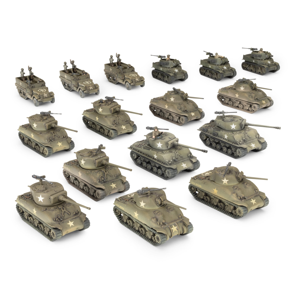 Flames of War WW2: American Starter Force - Old Ironsides Sherman Tank Company (Preorder)