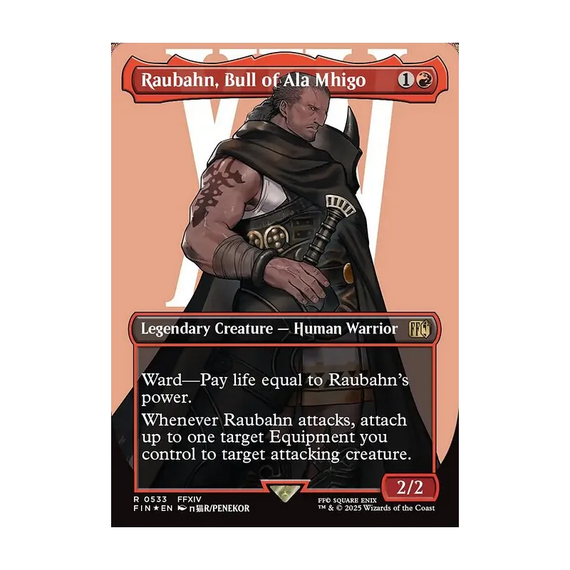 Raubahn, Bull of Ala Mhigo (Borderless) (Surge Foil) - Final Fantasy (Foil Near Mint)