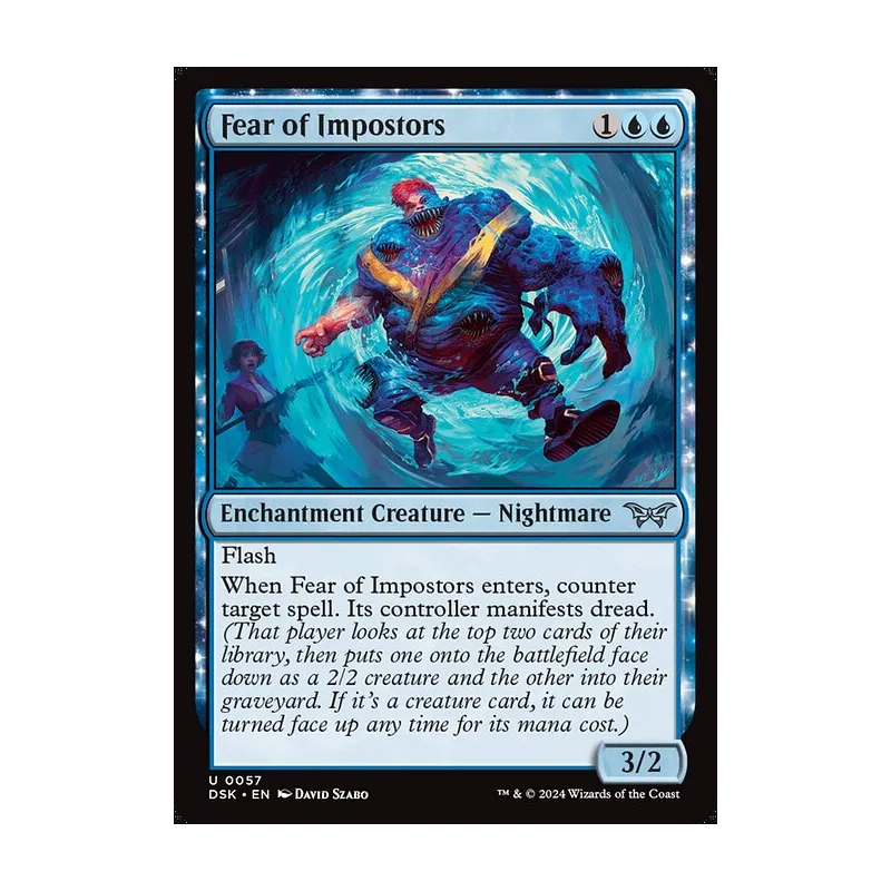 fear of cards mtg - 8th Edition untap target creature Fear of Abduction - Duskmourn:
