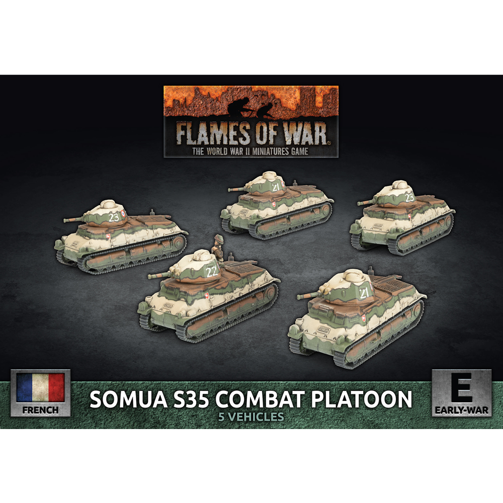 Flames of War WW2: French - S-35 Somua Tank Platoon (Preorder)