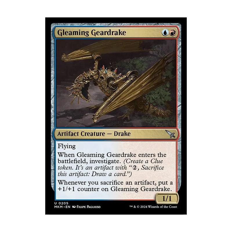 Gleaming Geardrake - Murders at Karlov Manor (Near Mint)