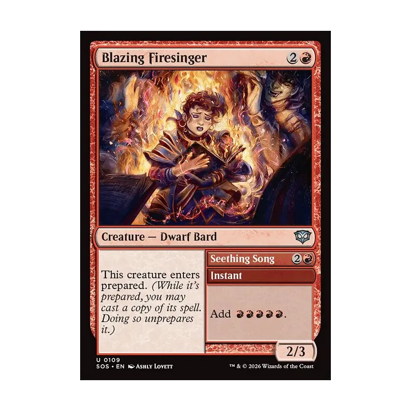 Blazing Firesinger // Seething Song - Secrets of Strixhaven (Near Mint)