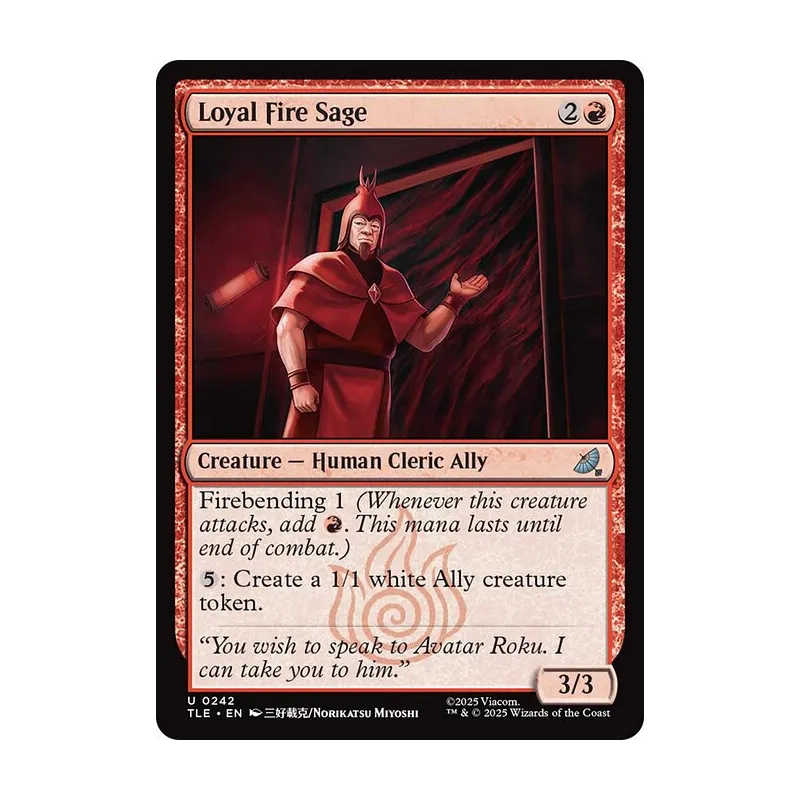 Loyal Fire Sage - Avatar: The Last Airbender Eternal (Near Mint)