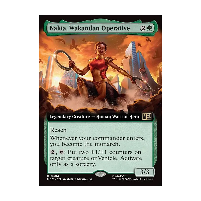 Nakia, Wakandan Operative (Extended Art) - Marvel Super Heroes Commander (Near Mint)
