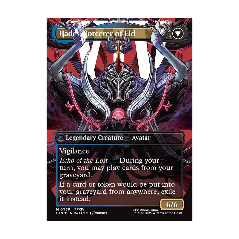 Emet-Selch, Unsundered // Hades, Sorcerer of Eld (Borderless) (Surge Foil) - Final Fantasy (Foil Near Mint)
