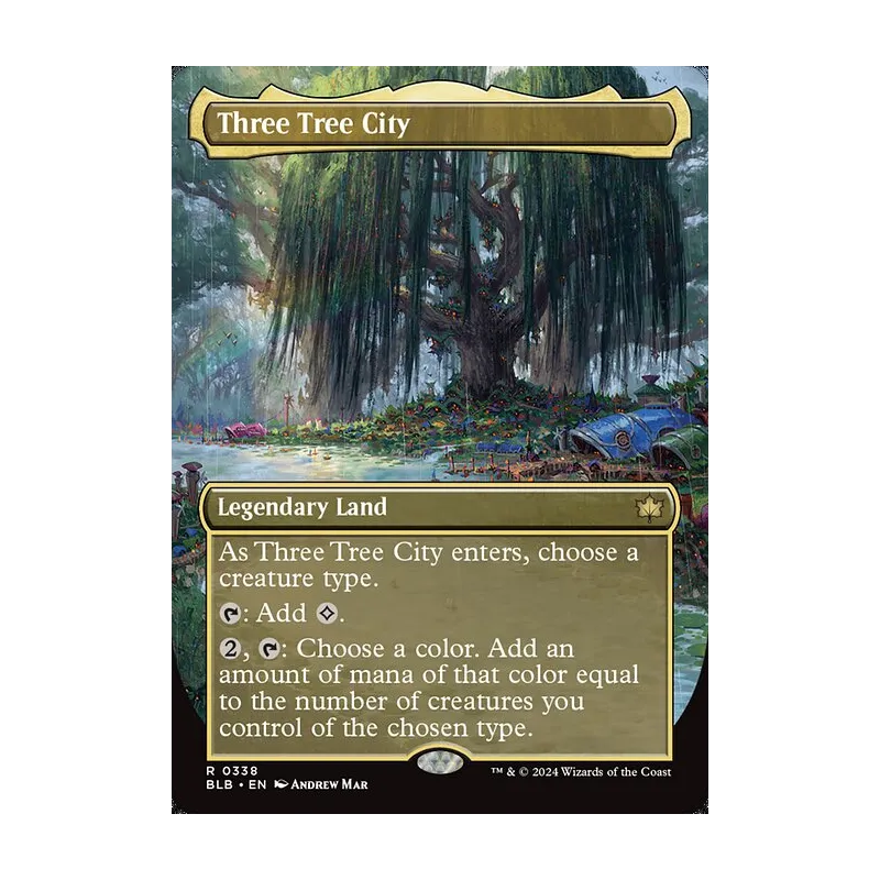 Three Tree City (Borderless) (0338) - Bloomburrow (Near Mint)