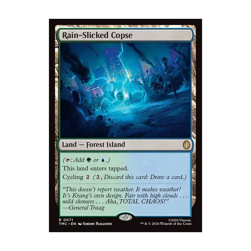 Rain-Slicked Copse (Surge Foil) - Teenage Mutant Ninja Turtles Commander (Foil Near Mint)