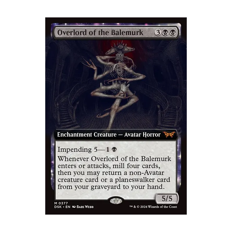 Overlord of the Balemurk (Extended Art) - Duskmourn: House of Horror (Foil Near Mint)