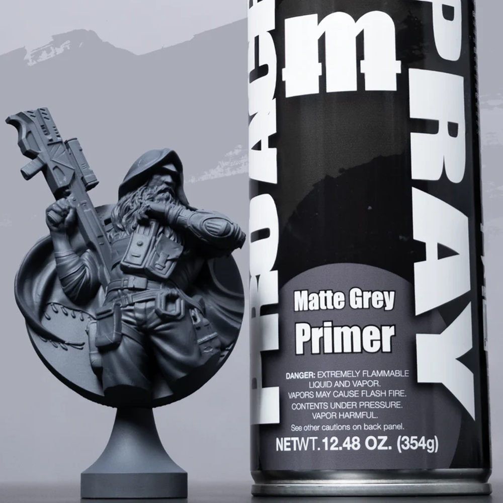 Monument Hobbies: PRO Acryl Spray - Matte Grey Primer (500ml)