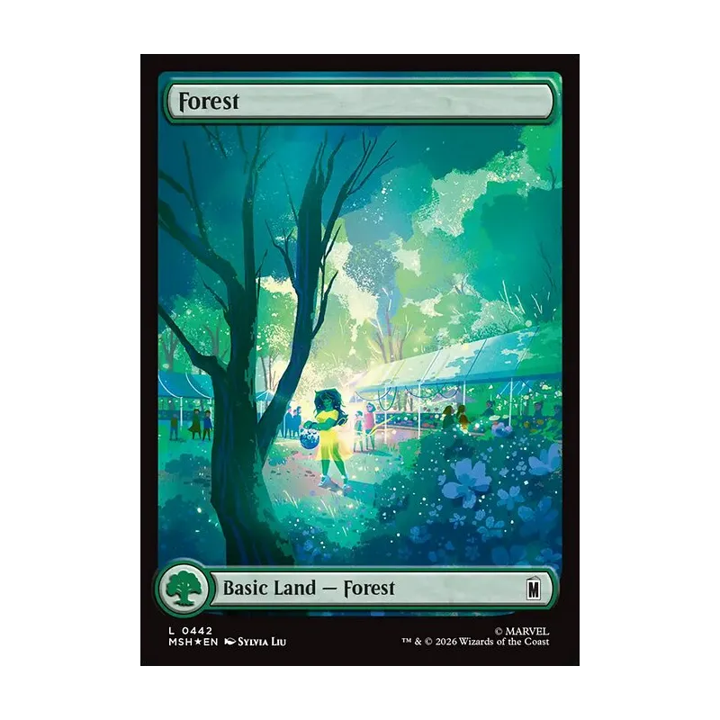 Forest (0442) (Surge Foil) - Marvel Super Heroes (Foil Near Mint)