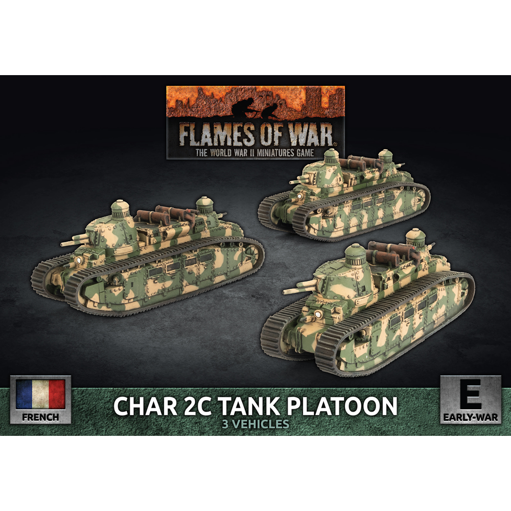 Flames of War WW2: French - Char 2C Tank Platoon (Preorder)