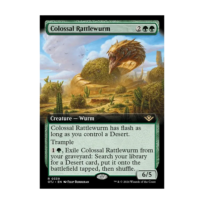 Colossal Rattlewurm (Extended Art) - Outlaws of Thunder Junction (Near Mint)