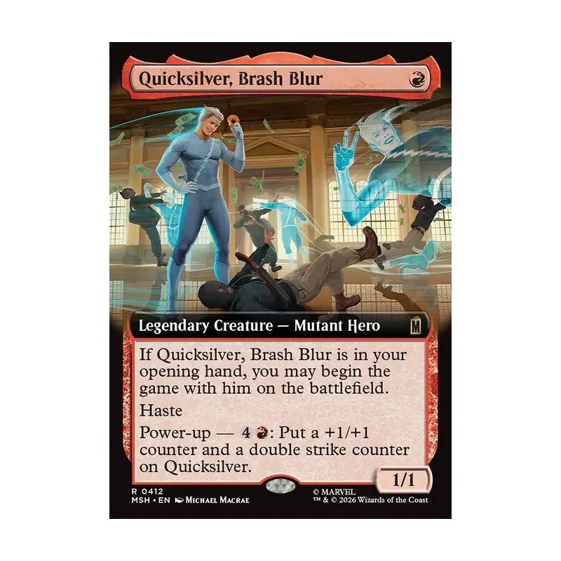 Quicksilver, Brash Blur (Extended Art) - Marvel Super Heroes (Near Mint)