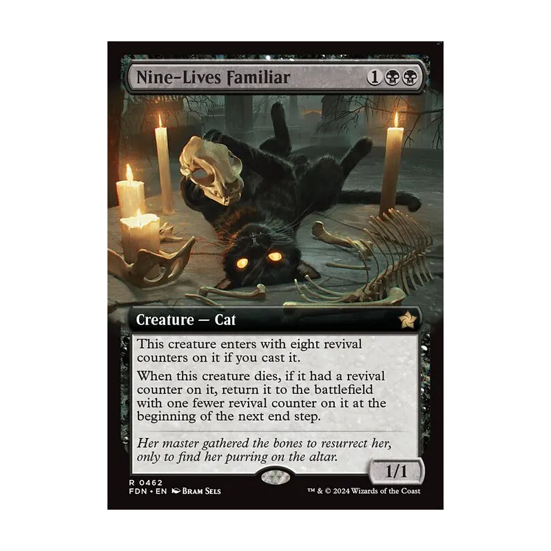 Nine-Lives Familiar (Extended Art) - Foundations (Near Mint)