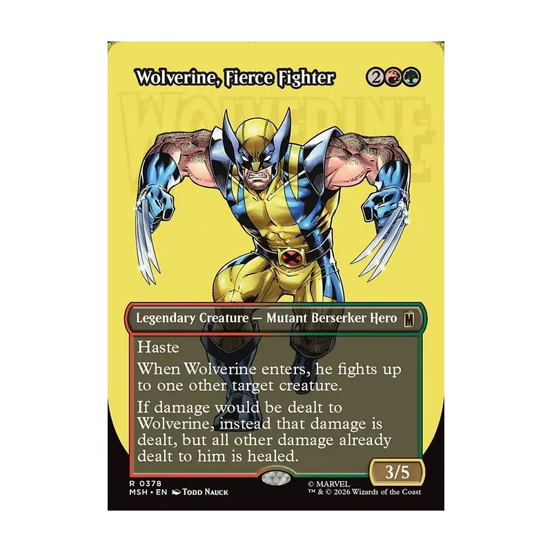 wolverine mtg card Magic the Gathering Secret Lair x Marvel's remove him from combat Wolverine, Claws Out | Marvel