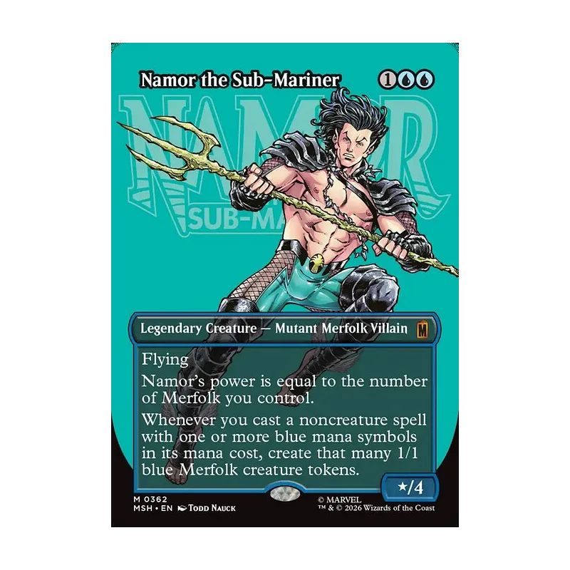 Namor the Sub-Mariner (Borderless) (0362) - Marvel Super Heroes (Near Mint)