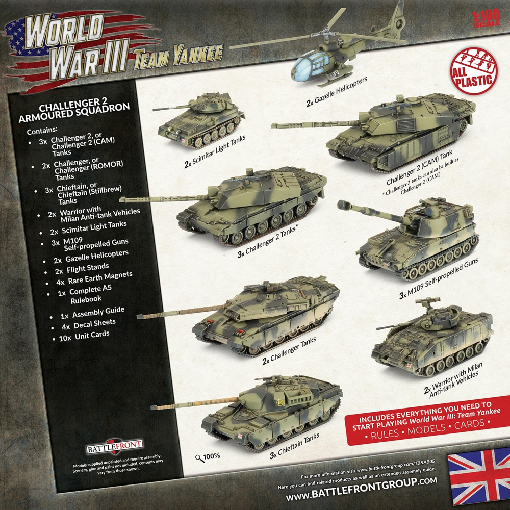 WWIII Team Yankee: British Starter Force - Challenger 2 Armoured Squadron (Preorder)