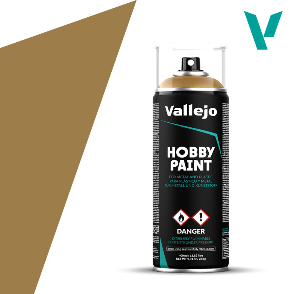 Vallejo Hobby Paint Aerosol: Desert Yellow (400ml)