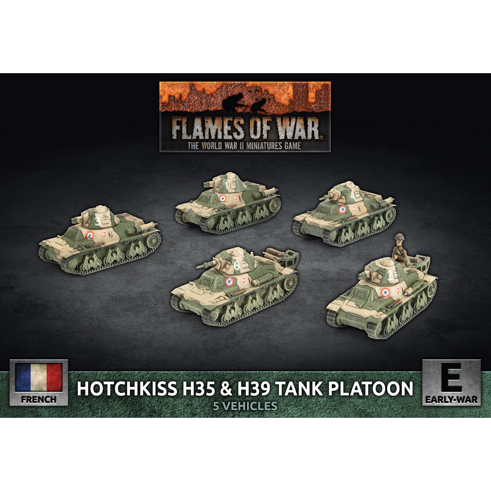 Flames of War WW2: French - Hotchkiss H35 & H39 Tank Platoon (Preorder)