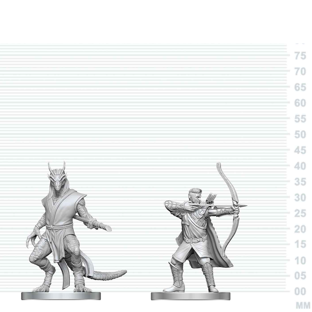 D&D Nolzur's Marvelous Unpainted Minis: Elf Ranger & Dragonborn Monk (Preorder)