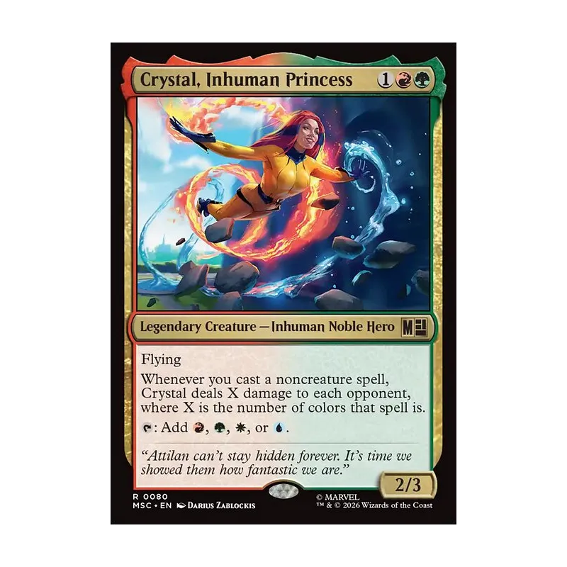 Crystal, Inhuman Princess (Surge Foil) - Marvel Super Heroes Commander (Foil Near Mint)