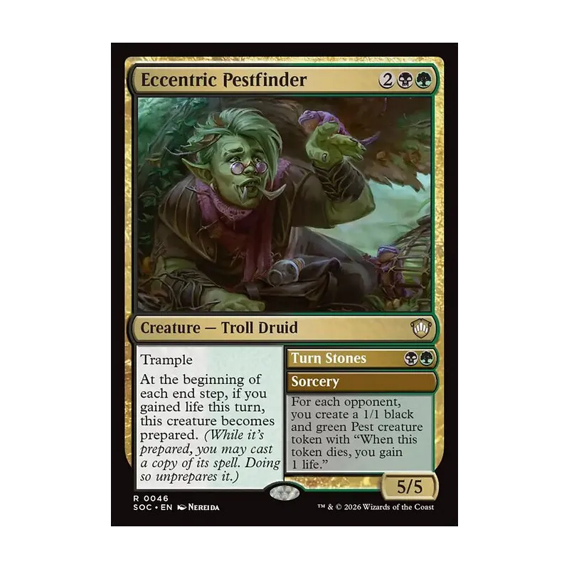Eccentric Pestfinder // Turn Stones - Secrets of Strixhaven Commander (Near Mint)