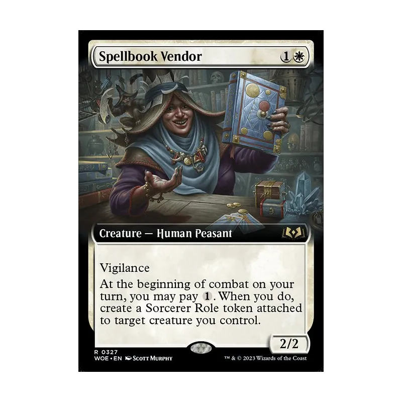 Spellbook Vendor (Extended Art) - Wilds of Eldraine (Near Mint)