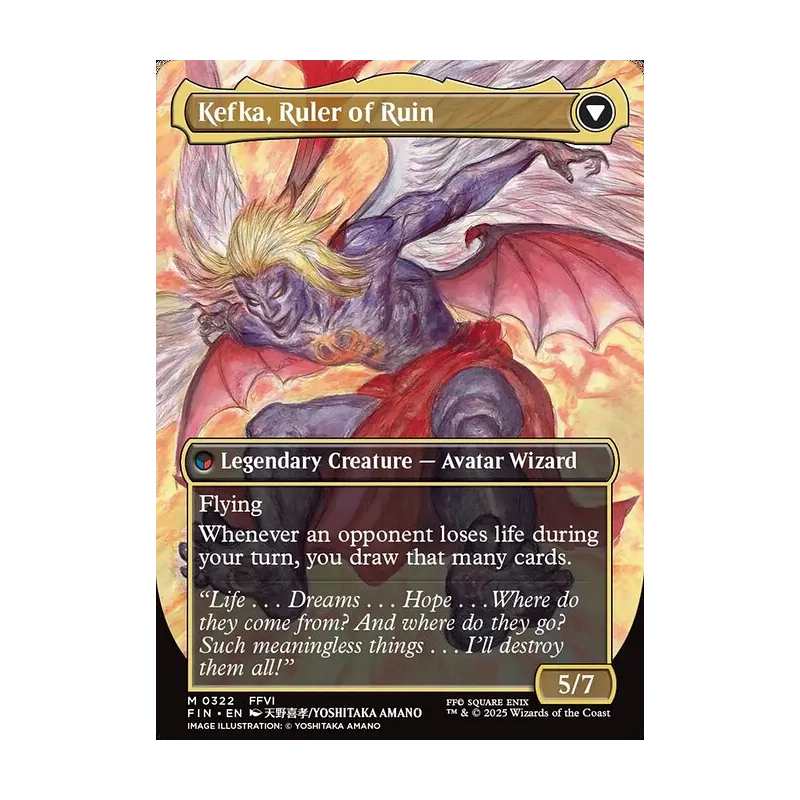 Kefka, Court Mage // Kefka, Ruler of Ruin (0322) (Borderless) - Final Fantasy (Near Mint)