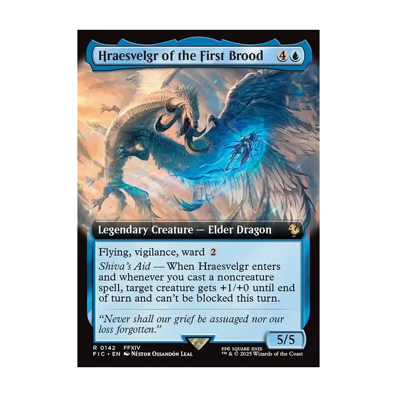 Hraesvelgr of the First Brood (Extended Art) - Final Fantasy Commander (Near Mint)