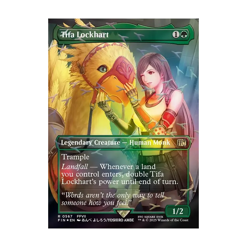 Tifa Lockhart (Borderless) (Chocobo Track Foil) - Final Fantasy (Foil Near Mint)