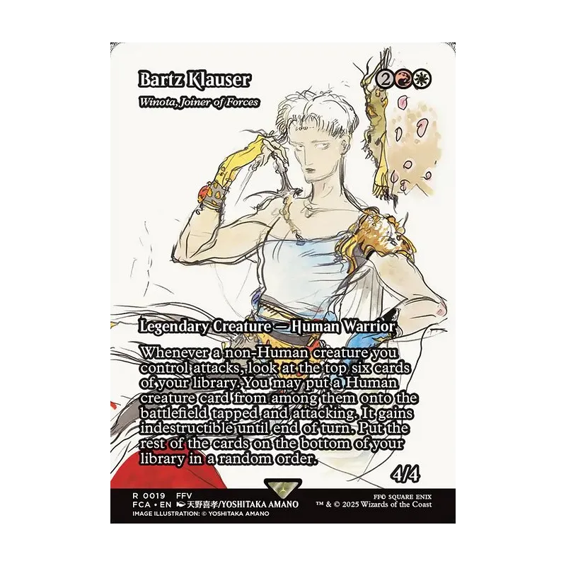 Bartz Klauser / Winota, Joiner of Forces (Showcase) - Final Fantasy: Through the Ages (Near Mint)