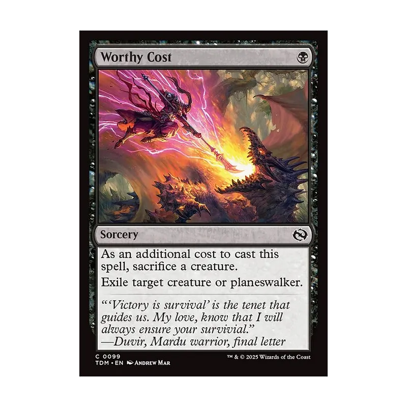 Worthy Cost - Tarkir: Dragonstorm (Near Mint)