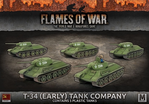 Flames of War WW2: Soviet - T-34 (Early) Tank Company