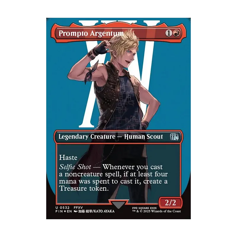 Prompto Argentum (Borderless) (Surge Foil) - Final Fantasy (Foil Near Mint)
