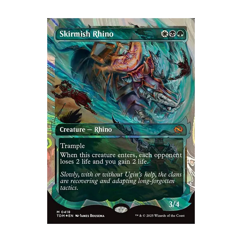 Skirmish Rhino (Showcase) (Halo Foil) - Tarkir: Dragonstorm (Foil Near Mint)