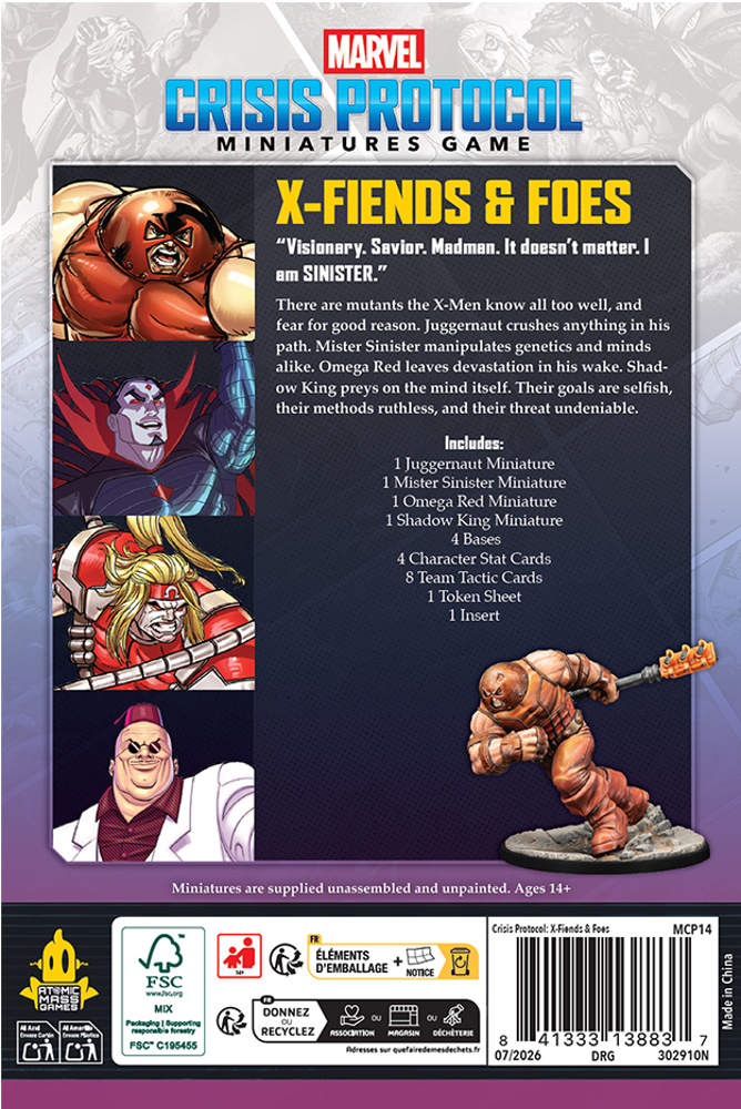Marvel Crisis Protocol: X-Fiends & Foes Character Pack (Preorder)