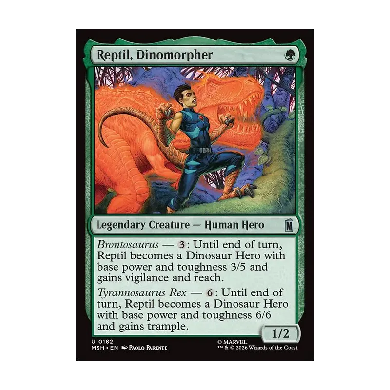 Reptil, Dinomorpher - Marvel Super Heroes (Near Mint)