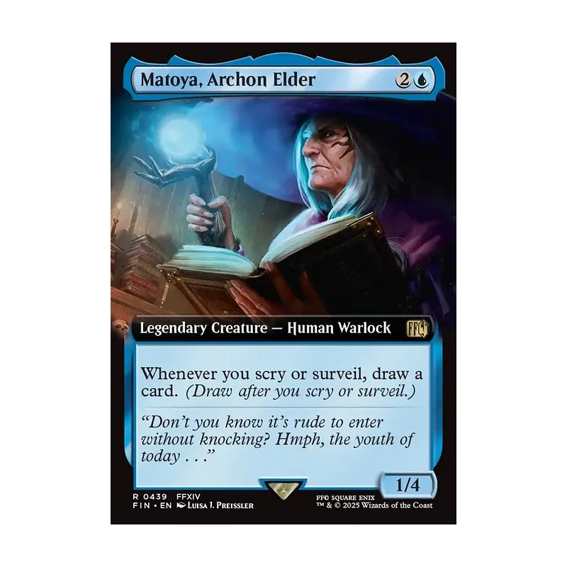 matoya final fantasy mtg Matoya, Archon Elder [439] [Extended Art] [FINAL FANTASY] [Foil]  Face to Face Games (Draw after you scry or surveil.) Final Fantasy Variants: Matoya, Archon