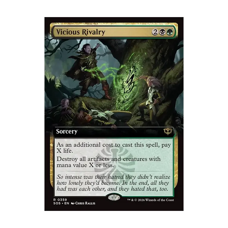 Vicious Rivalry (Extended Art) - Secrets of Strixhaven (Near Mint)