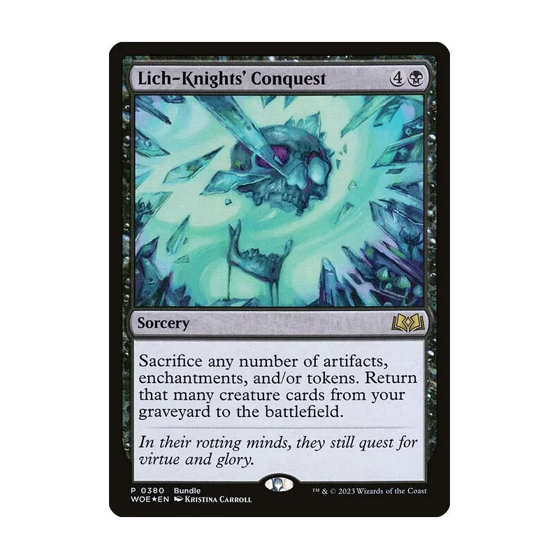 Lich-Knights' Conquest (WOE Bundle) - Wilds of Eldraine (Foil Near Mint)