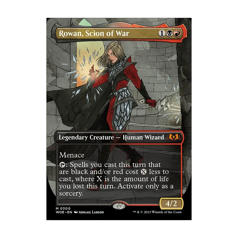 Rowan, Scion of War (Borderless) - Wilds of Eldraine (Near Mint)
