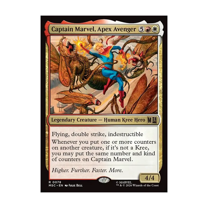 Captain Marvel, Apex Avenger (Surge Foil) - Marvel Super Heroes Commander (Foil Near Mint)