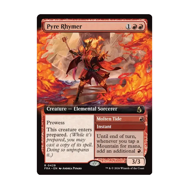 Pyre Rhymer // Molten Tide (Extended Art) - Reality Fracture (Near Mint)