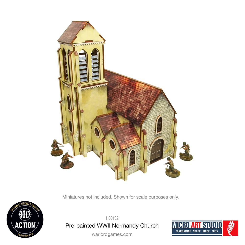 Bolt Action 3E: Pre-painted WW2 Normandy Church (Preorder)