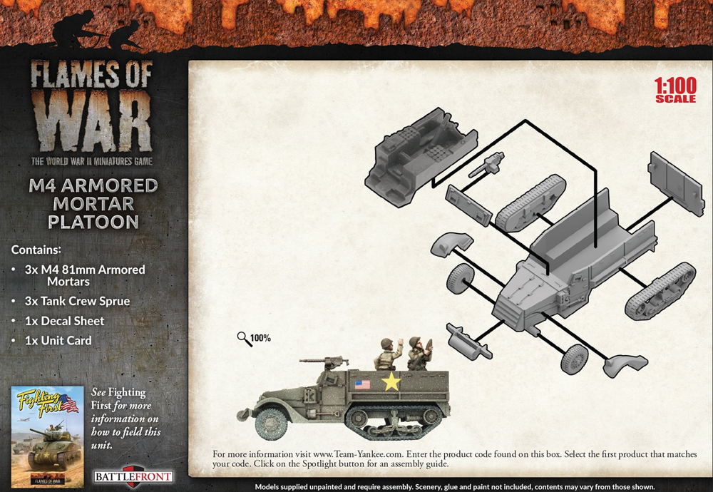Flames of War: M4 Armored Mortar Platoon