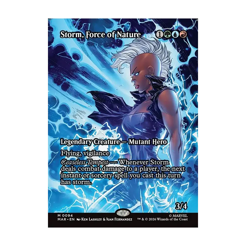 storm marvel card mtg Magic the Gathering Secret Lair x Marvel's You may play them this turn. Storm, Force of Nature |