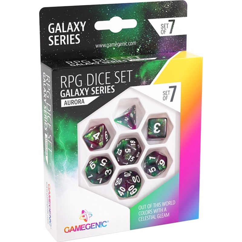 Galaxy Series Polyhedral Set: Aurora (7) (Clearance)